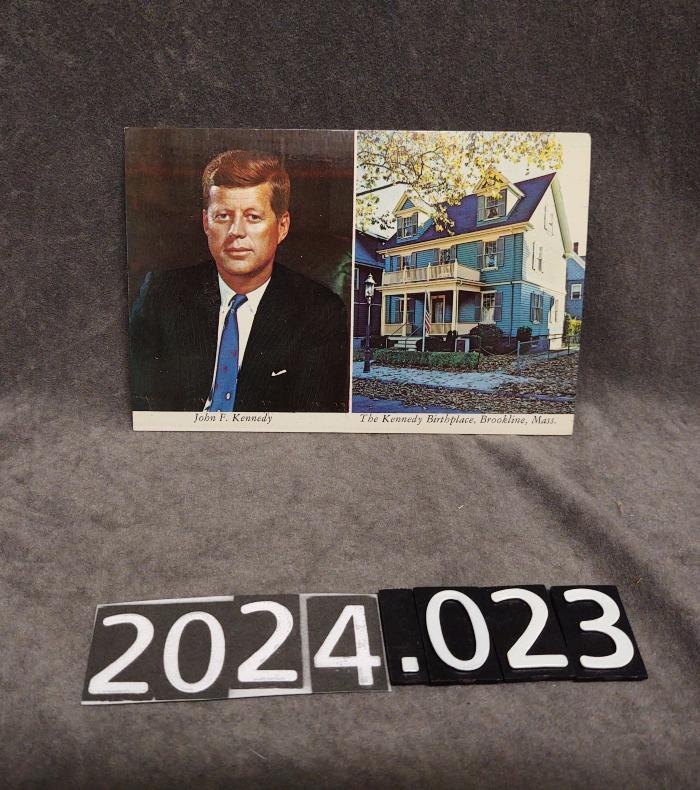 John F Kennedy, birthplace postcard