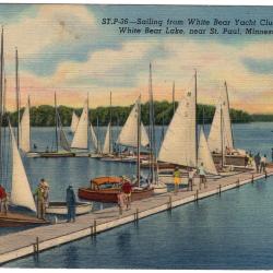Sailing from White Bear Yacht Club Dock, White Bear Lake