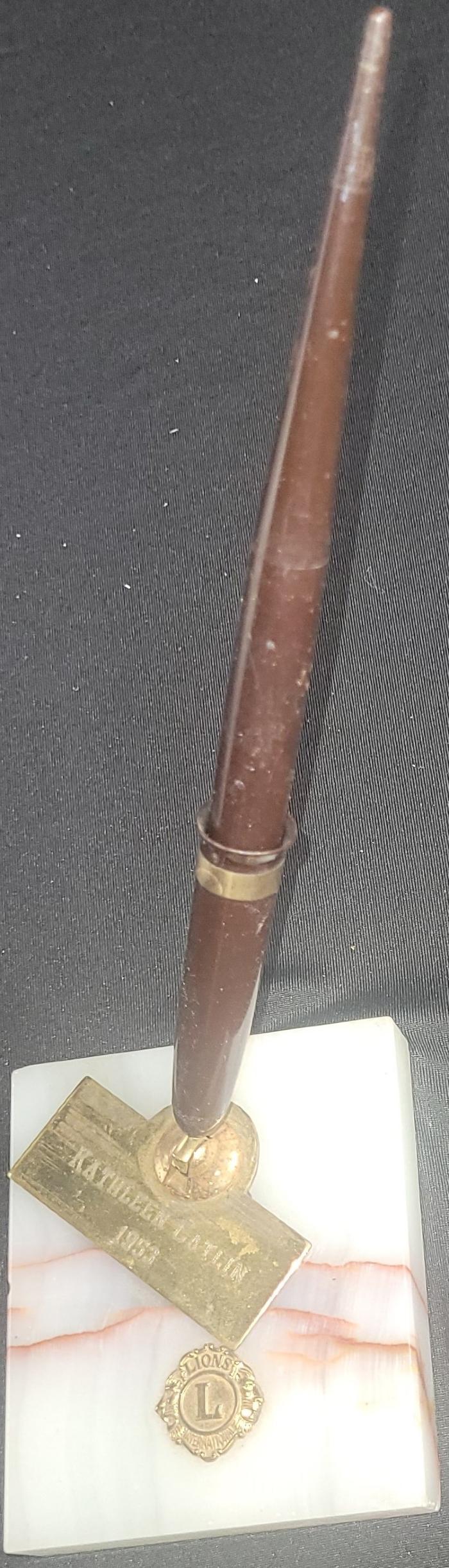 Lions Club Fountain Pen and Stand