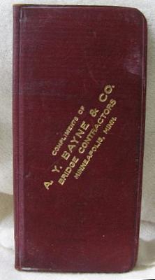 Notebook with 1913 calendar