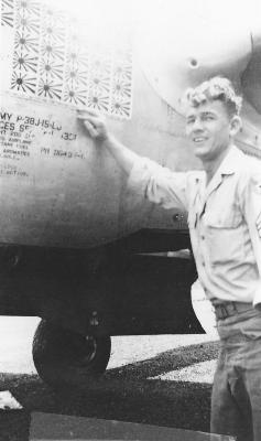 Man, P-38 tally marks