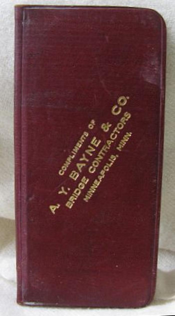 Notebook with 1913 calendar