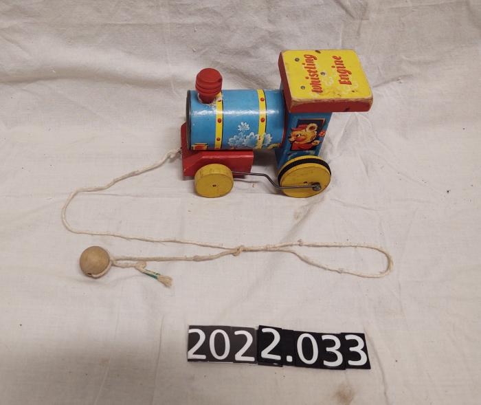 Whistling Engine pull toy 1956