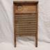 Wood and brass washboard