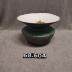 Cast iron and ceramic spittoon.