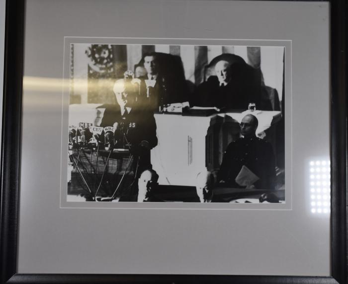President Roosevelt Delivers "Day of Infamy" Speech photograph
