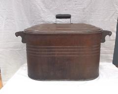 Copper laundry boiler and lid