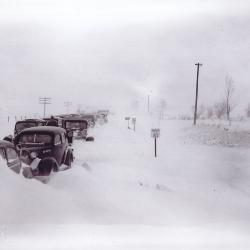 Vehicles Stuck in Armistace Day Blizzard