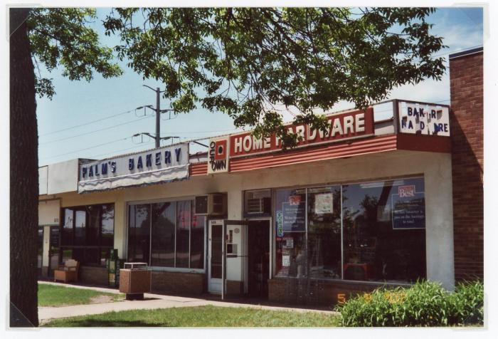 photographs, 6414-6416, Palm's Bakery, Home Hardware