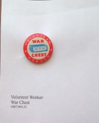 War chest volunteer button