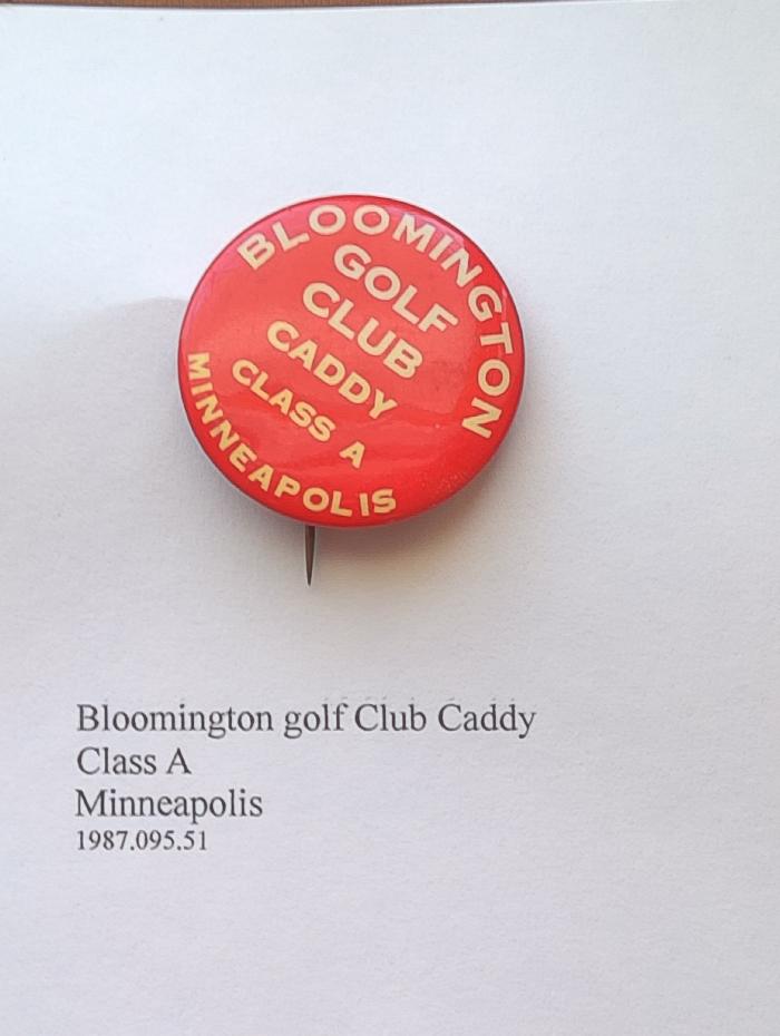 Bloominton Golf Club Caddy button