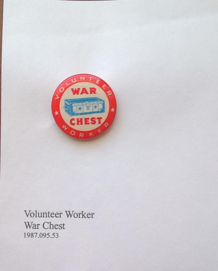 War chest volunteer button