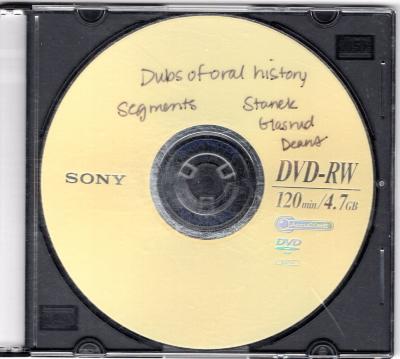 Dubs of oral history segments: Stanek, Glasrud, Deans