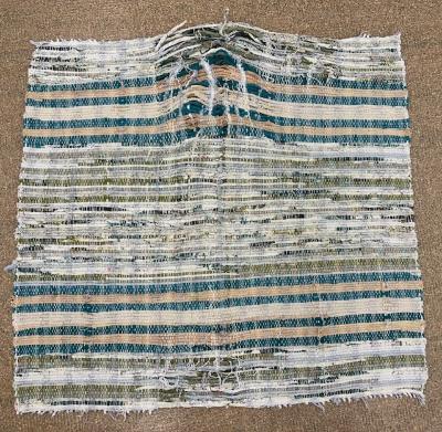 Woven Rag Rug - Greens and Cream: Rag Rug