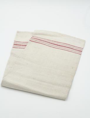 Beige and Red Linen Hand Towel: Hand Towel