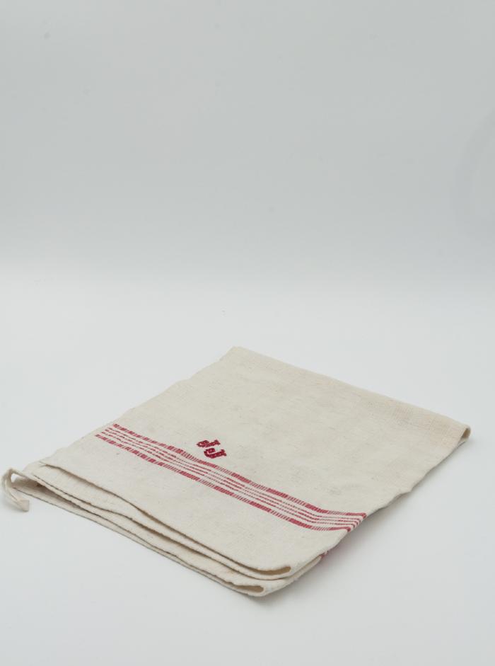Red and White Linen Hand Towel: Hand Towel