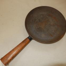  iron pan with a wooden handle