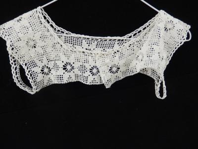White cotton crocheted yoke for small chemise
