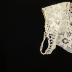 White cotton crocheted yoke for small chemise