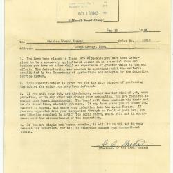 typed letter from Staff Sargent Gerald Yates to Mr. & Mrs. Revere Dewar 