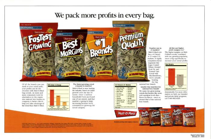 Malt-O-Meal advertisement in Supermarket News