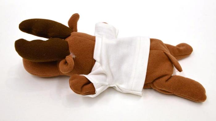 Malt-O-Meal stuffed moose toy