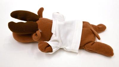 Malt-O-Meal stuffed moose toy