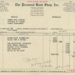 Duplicate Invoice for the Purchase of Books