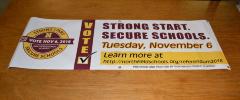 Strong Start/ Secure Schools/Vote Nov. 6, 2018