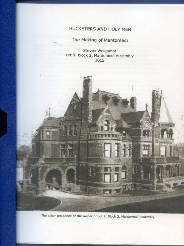 Hucksters and Holy Men  the making of Mahtomedi