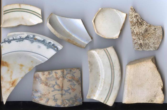 8 Ceramic Sherds from White Bear Lake Yacht Club
