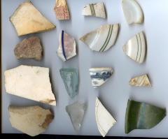 29 Ceramic and Glass Fragments from White Bear Lake Yacht Club