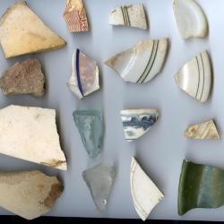 29 Ceramic and Glass Fragments from White Bear Lake Yacht Club