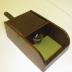 Voting Box, wood with seven black marbles and 83 white marbles