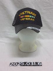 Vietnam Veteran Black Baseball Cap