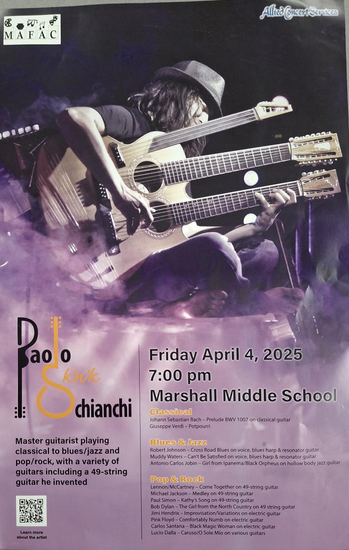 Paolo Schianchi Guitar Concert April 4, 2025