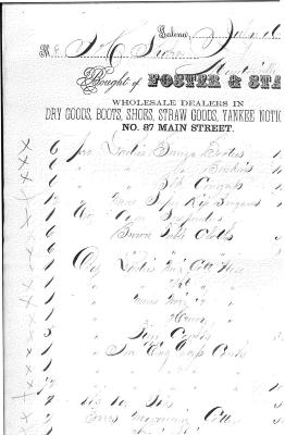 George Shober 1856 Dry Goods receipt