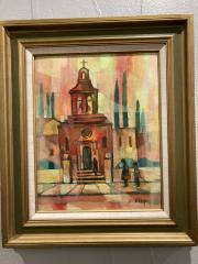 Painting, Mary Renfro "Village Church"