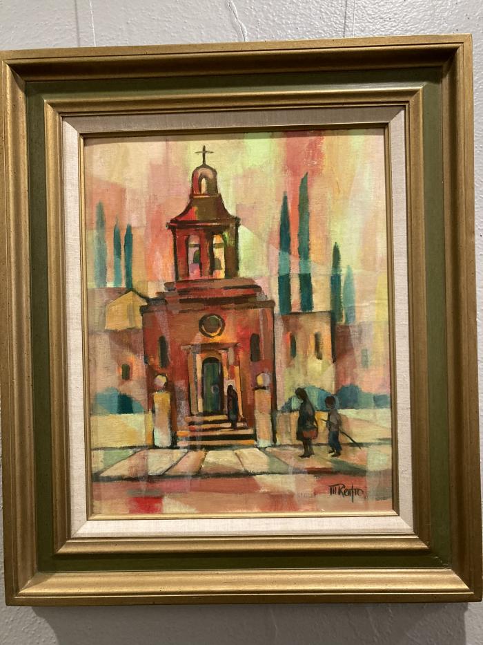 Painting, Mary Renfro "Village Church"