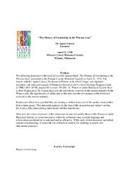 The History of Lumbering in the Winona Area