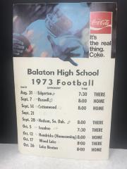 1973 Balaton High School Football Schedule