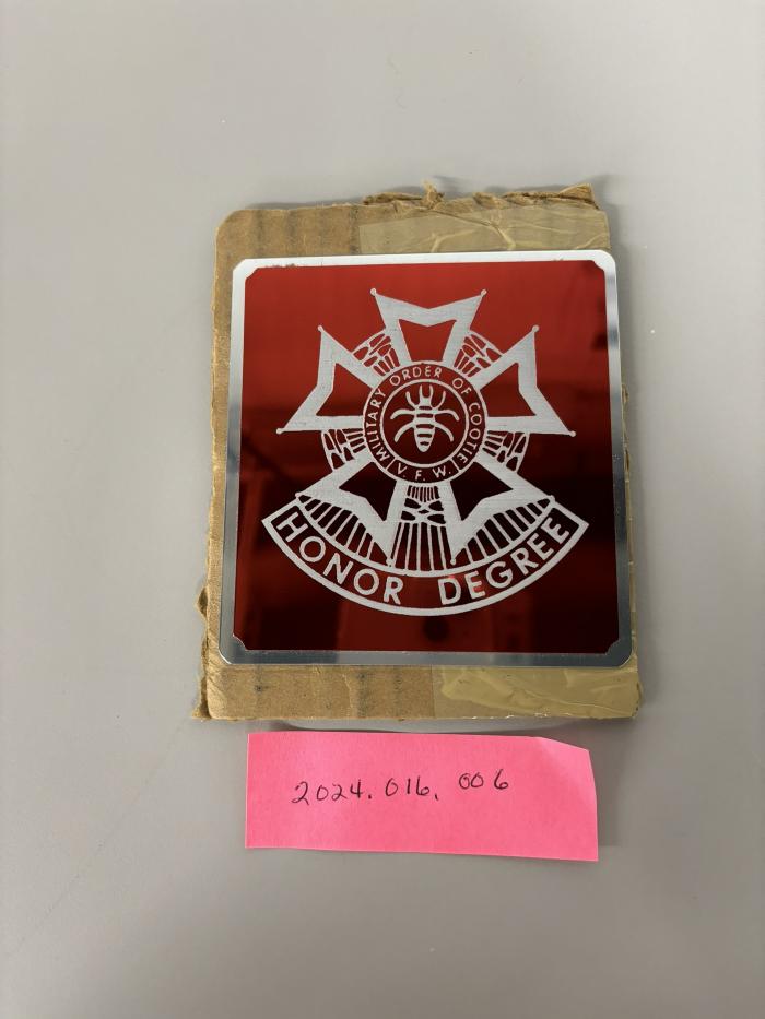 Honor Degree, Military Order of Cootie, V.F.W.