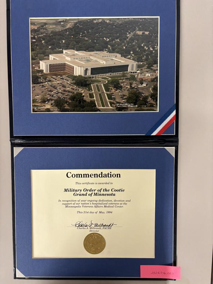 Commendation Certificate