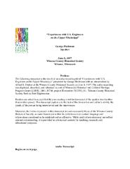 Experiences with U.S. Engineers on the Upper Mississippi