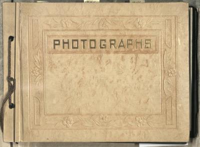 1940s photo album belonging to Jane Jackson with many Jackson family pictures
