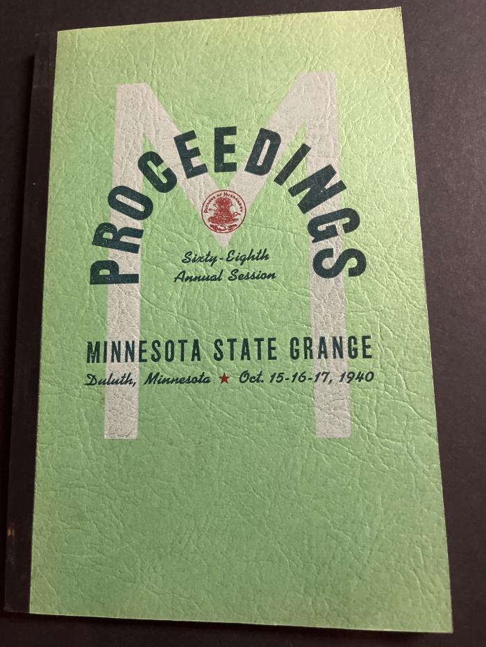 1940 Grange Proceedings