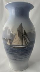 Sailing Ship and Seagull - Royal Copenhagen Denmark Porcelain