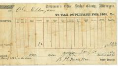 Ole Ellingson tax duplicate for 1863 