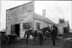 Thorleif Larson at his Blacksmith Shop