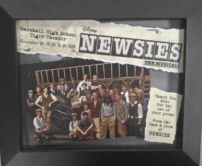 Marshall High School Production of "Newsies" Nov. 16 - 18, 2018